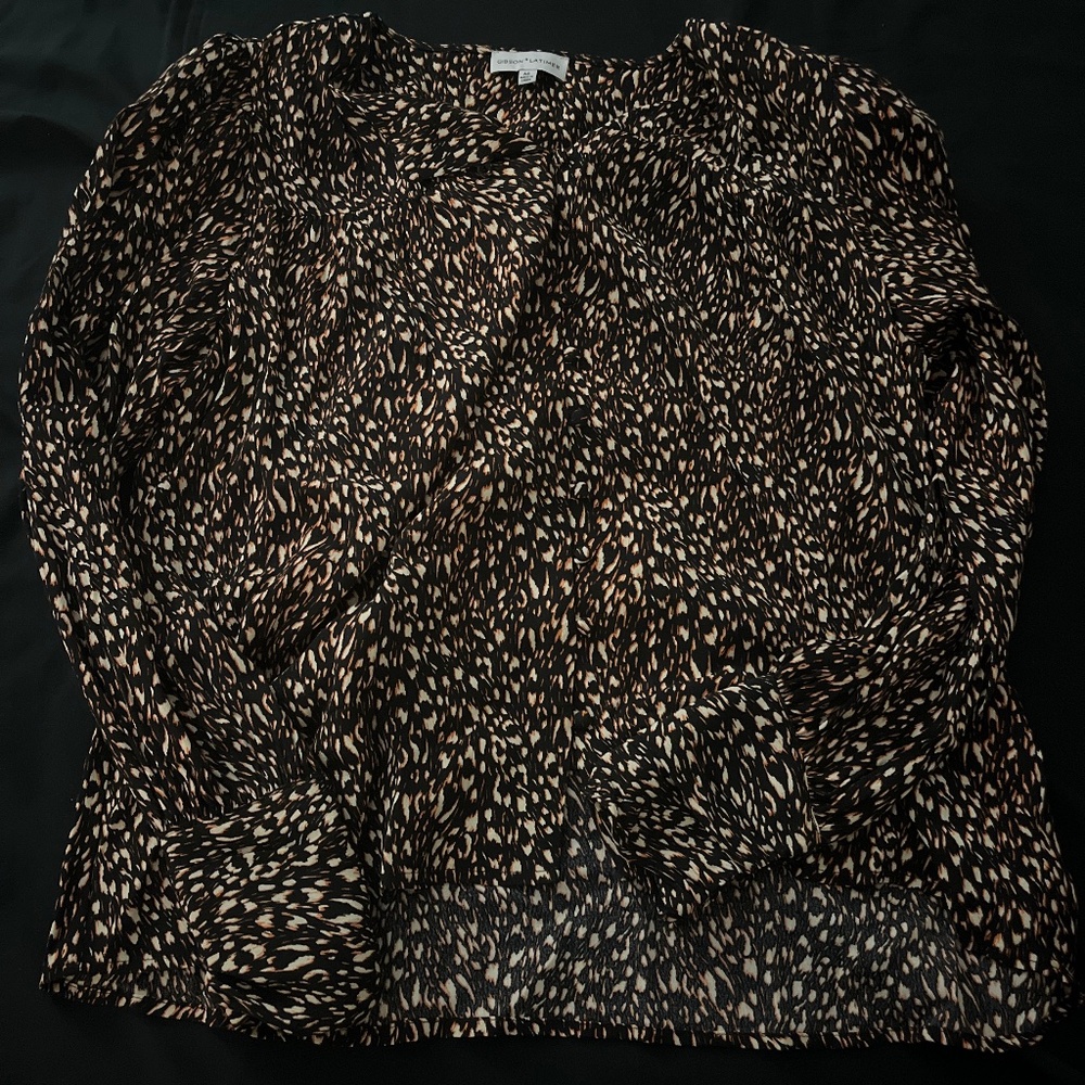 Gibson Latimer button up long sleeve blouse